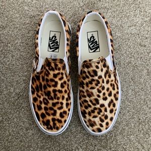 Leopard slip on vans